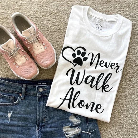 ‘Never Walk Alone’ Short Sleeve Graphic Tee - Picture 6 of 9